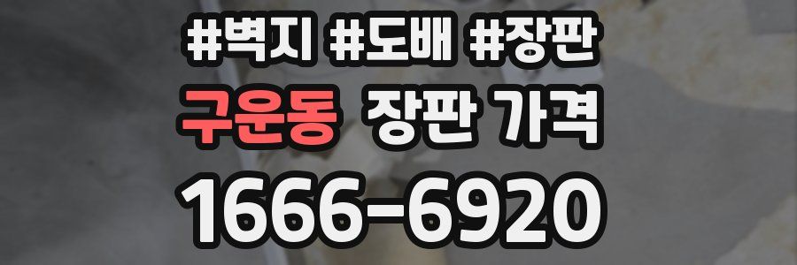 구운동 장판 가격