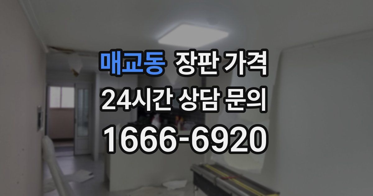 매교동 장판 가격
