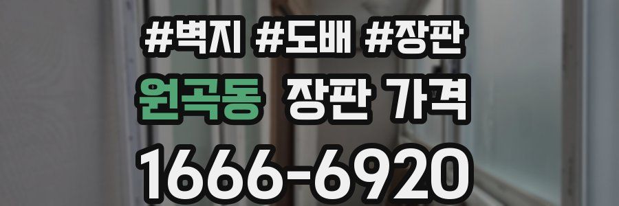 원곡동 장판 가격