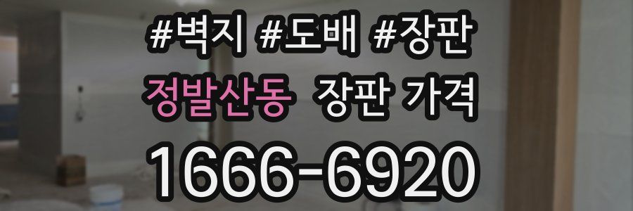 정발산동 장판 가격