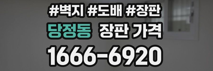 당정동 장판 가격