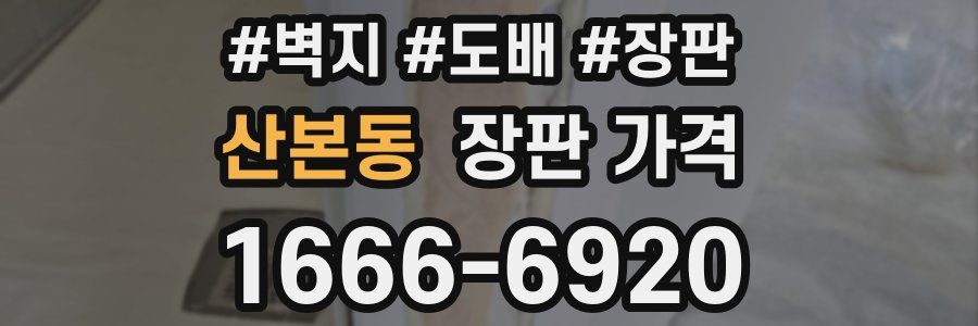 산본동 장판 가격