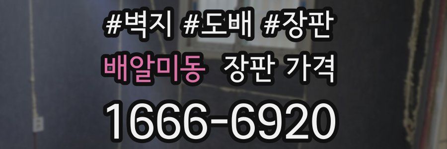 배알미동 장판 가격