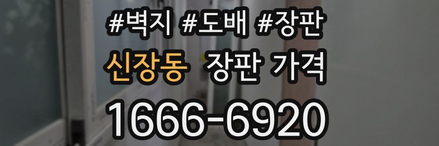 신장동 장판 가격
