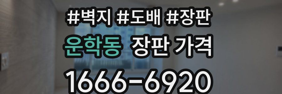 운학동 장판 가격