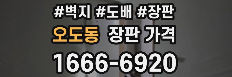 오도동 장판 가격