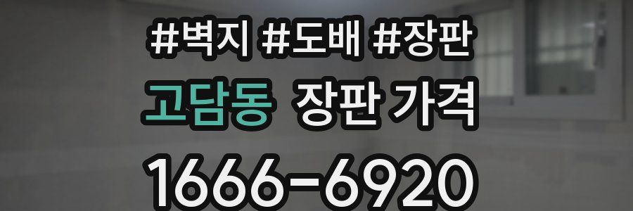 고담동 장판 가격