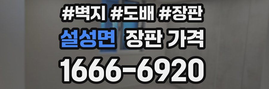 설성면 장판 가격