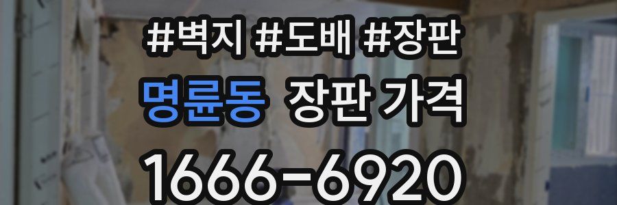 명륜동 장판 가격
