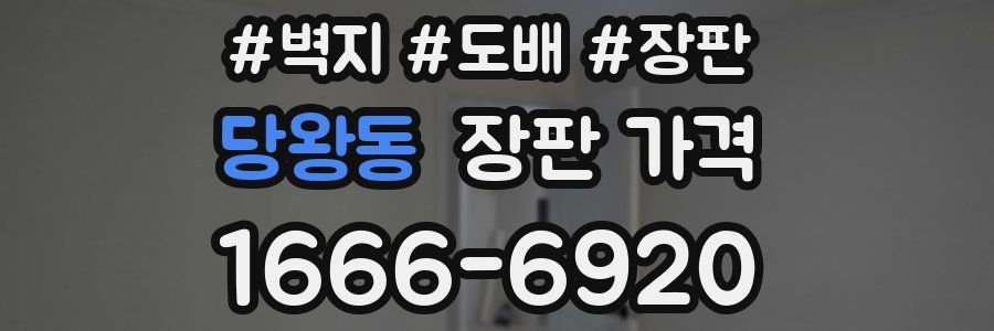 당왕동 장판 가격