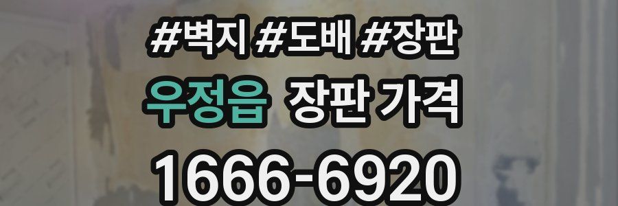 우정읍 장판 가격