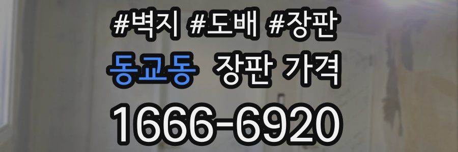 동교동 장판 가격