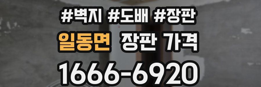 일동면 장판 가격