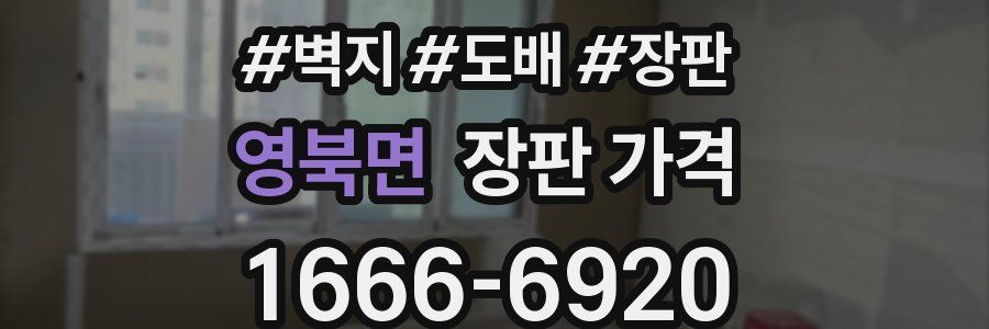 영북면 장판 가격