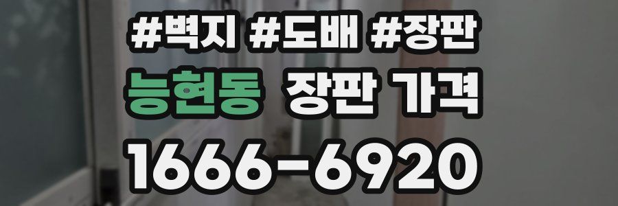 능현동 장판 가격