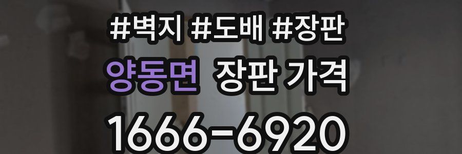 양동면 장판 가격