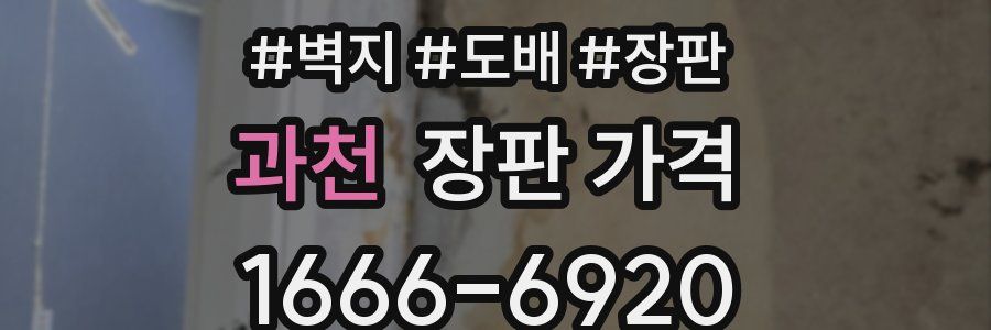 과천 장판 가격
