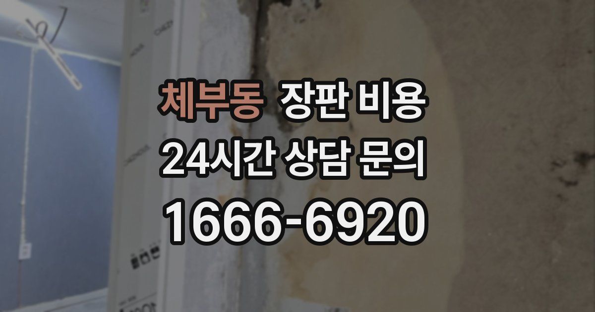 체부동 장판 비용