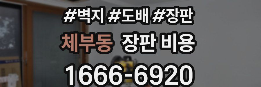 체부동 장판 비용