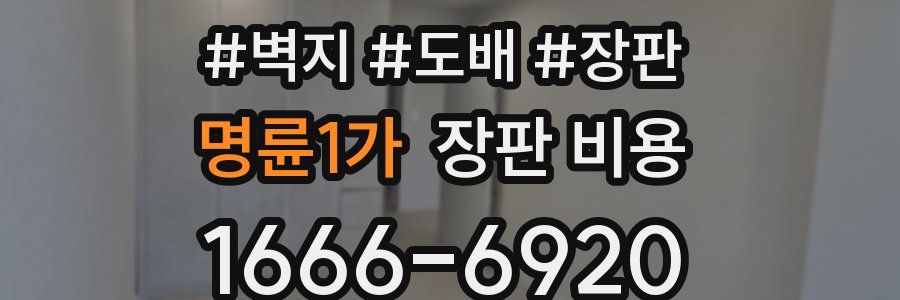 명륜1가 장판 비용