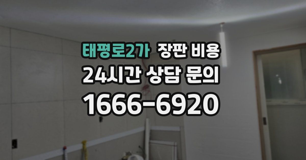 태평로2가 장판 비용