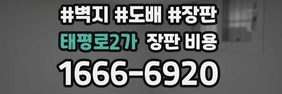 태평로2가 장판 비용