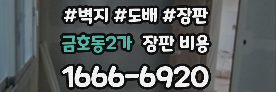 금호동2가 장판 비용