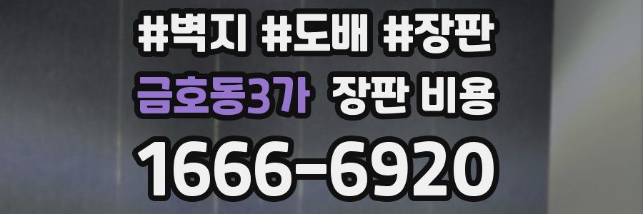금호동3가 장판 비용