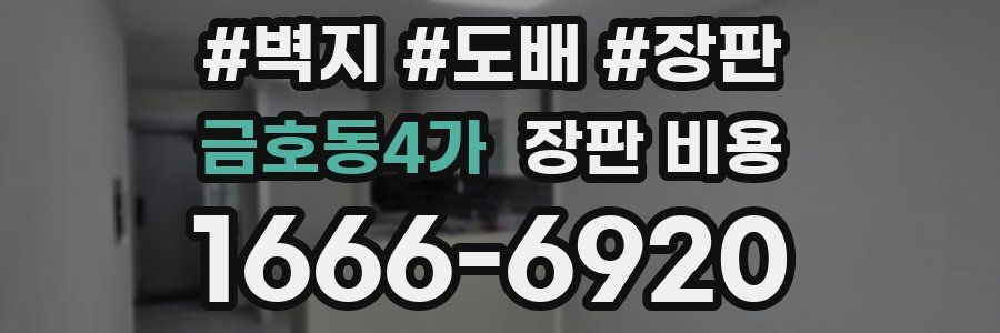 금호동4가 장판 비용
