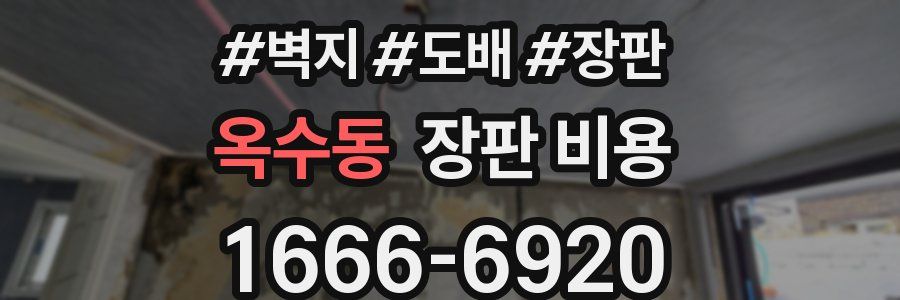 옥수동 장판 비용
