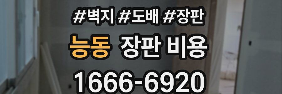 능동 장판 비용