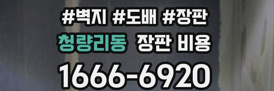 청량리동 장판 비용