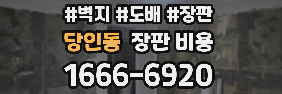 당인동 장판 비용