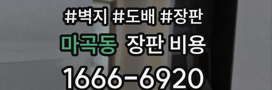 마곡동 장판 비용
