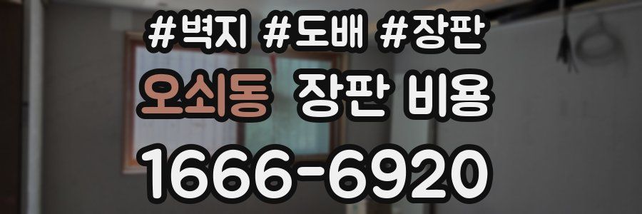 오쇠동 장판 비용