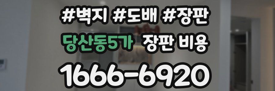 당산동5가 장판 비용