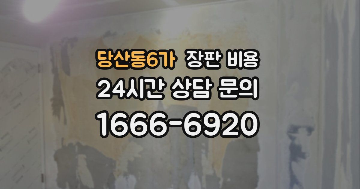 당산동6가 장판 비용