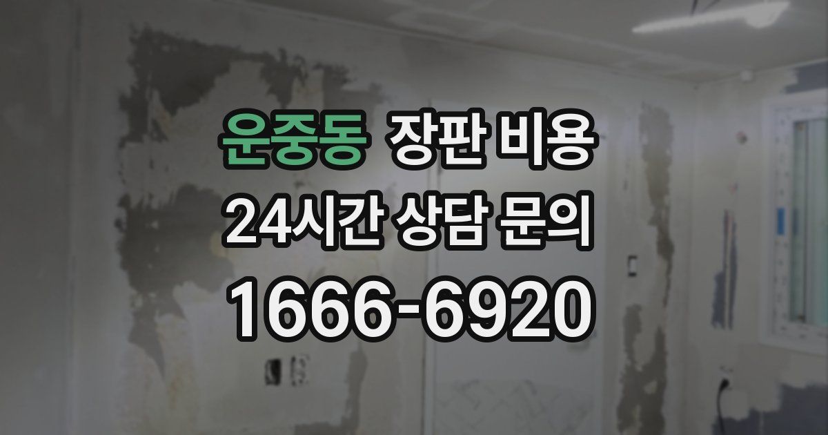 운중동 장판 비용
