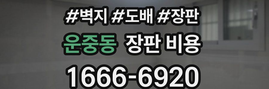 운중동 장판 비용