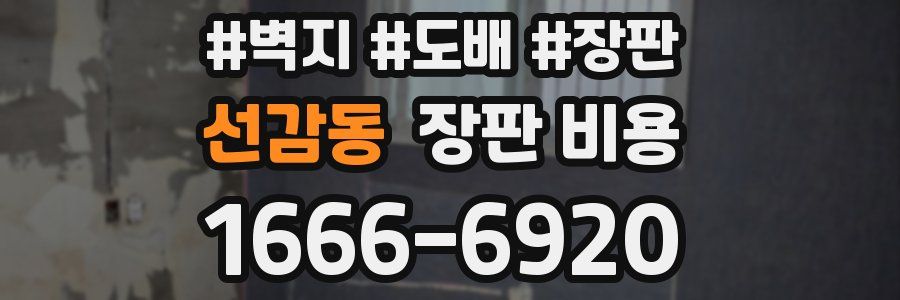 선감동 장판 비용