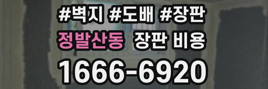 정발산동 장판 비용