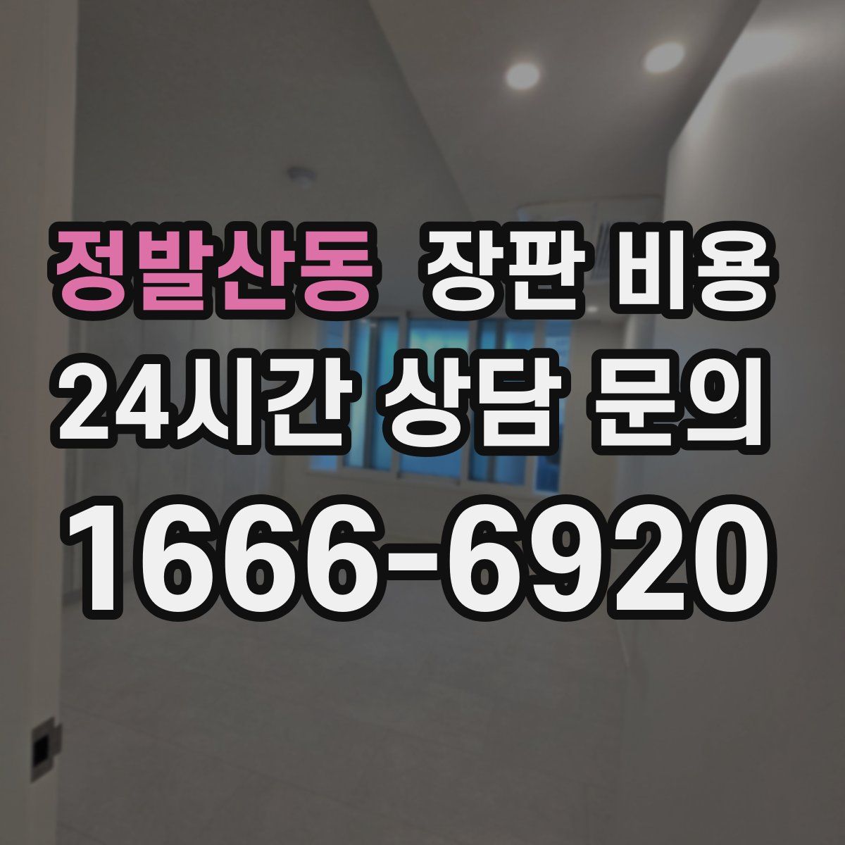 정발산동 장판 비용