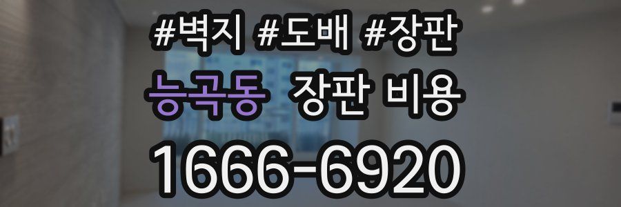 능곡동 장판 비용