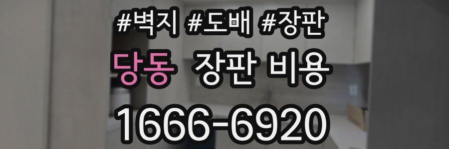 당동 장판 비용
