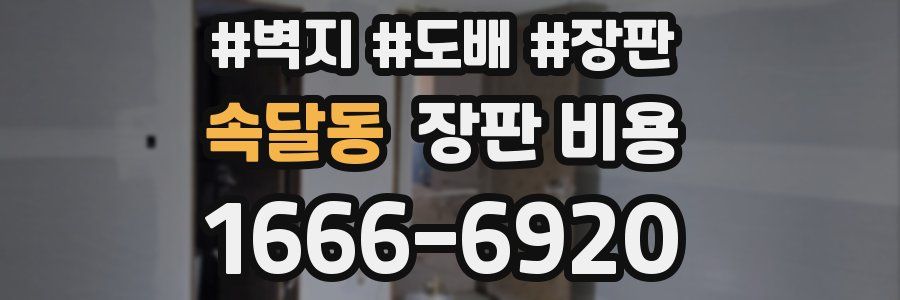 속달동 장판 비용