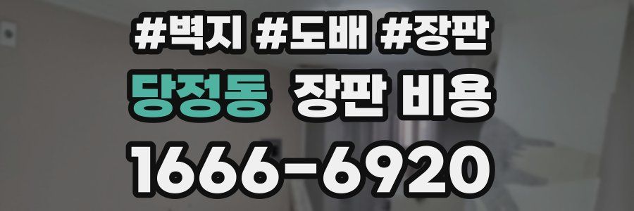 당정동 장판 비용