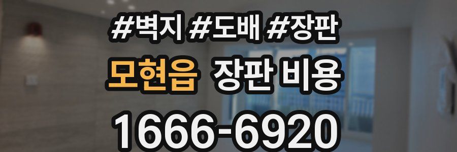 모현읍 장판 비용