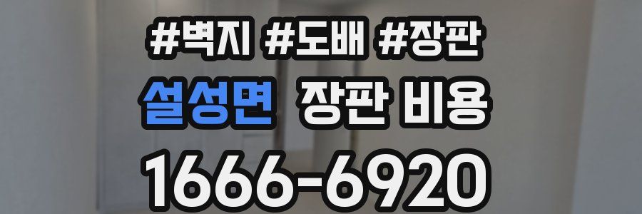 설성면 장판 비용