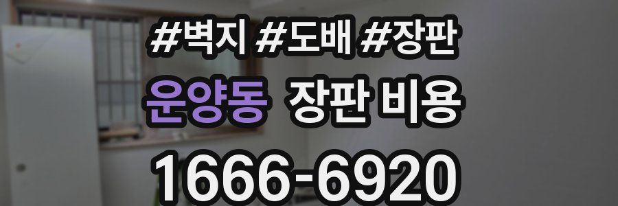 운양동 장판 비용