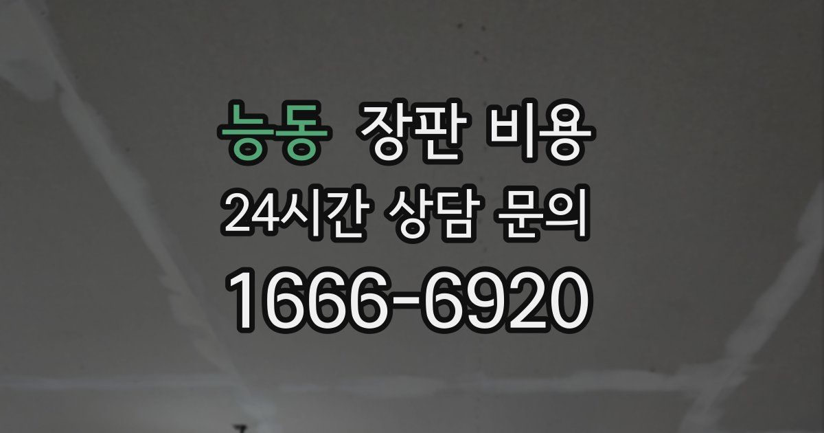 능동 장판 비용